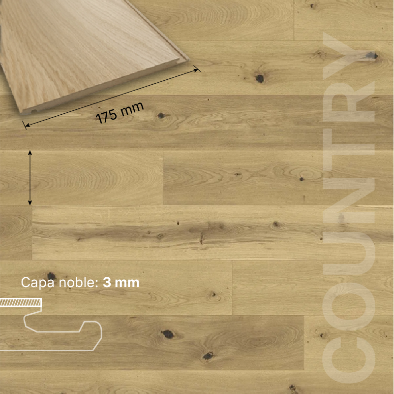ROBLE FLOTANTE HDF - 14/3 - PREMIUM 127